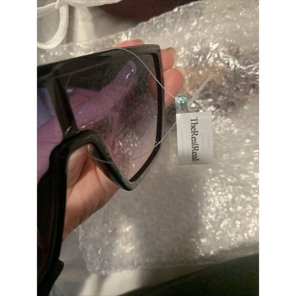 Saint Laurent Authentic Black Shield Oversized Sunglasses 686788 - Picture 9 of 9